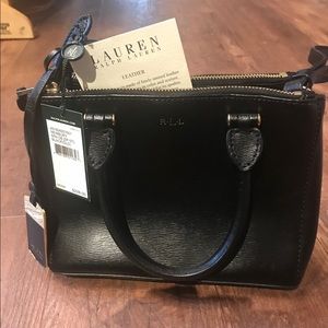 Ralph Lauren Newbury crossbody bag in blk leather